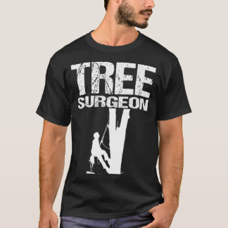 Mens Arborist Gift Dad Tree Surgeon Climbing T-Shirt
