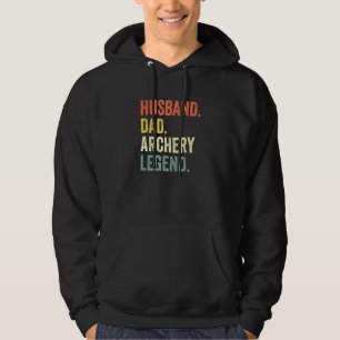 Mens Archer Husband Dad Archery Legend Vintage Hoodie
