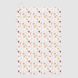 Men's Archery - Boys Bow and Arrow Pattern Golf Towel