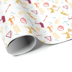 Men's Archery - Boys Bow and Arrow Pattern Wrapping Paper