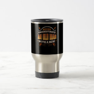 Mens Archery Gift Archer Lover With Bow Gift Travel Mug