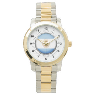 Men's Argentina Flag Oversized Two-Tone Watch