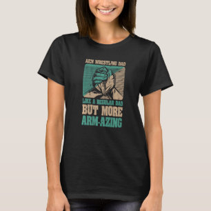 Mens Arm Wrestling Dad Father Arm Wrestler Premiu T-Shirt