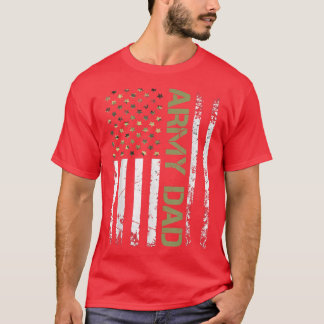 Mens Army Dad United States USA Flag  For Father's T-Shirt