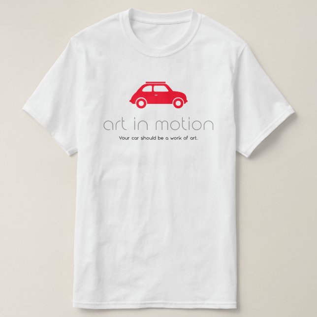Men's Art In Motion Logo T-Shirt (White) (Design Front)