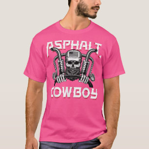 Mens Asphalt Cowboy Funny Truck Driver Trucker Die T-Shirt