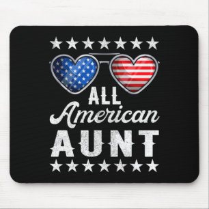 Mens aunty fourth of july shirt womens american mouse mat