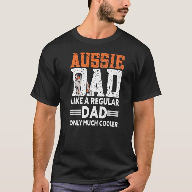Mens Aussie Dad  Aussie Owner Australian Shepherd  T-Shirt (Front)