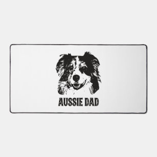 Mens Aussie Dad - Australian Shepherd Dog Dad Desk Mat