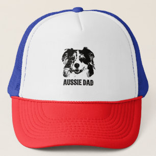 Mens Aussie Dad - Australian Shepherd Dog Dad Trucker Hat