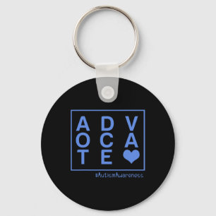 Mens Autism Awareness Advocate Unique Embrace Disa Key Ring