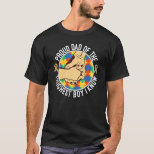 Mens Autism Awareness Dad For Son Boys Autism Sa T-Shirt