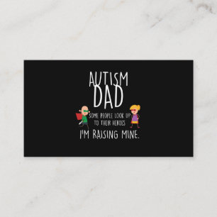 Mens Autism Dad I'm Raising Mine Autism Awareness Business Card