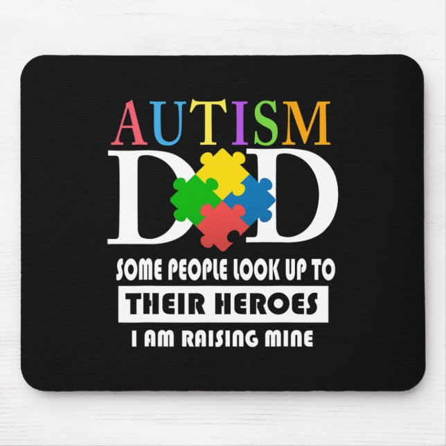 Mens Autism Dad  Mouse Mat (Front)