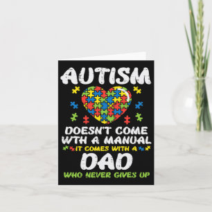 Mens Autism Doesnt Come With Manual Dad Puzzle Awa Card