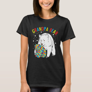 Mens Autism Grandpa Bear Autism Awareness T-Shirt