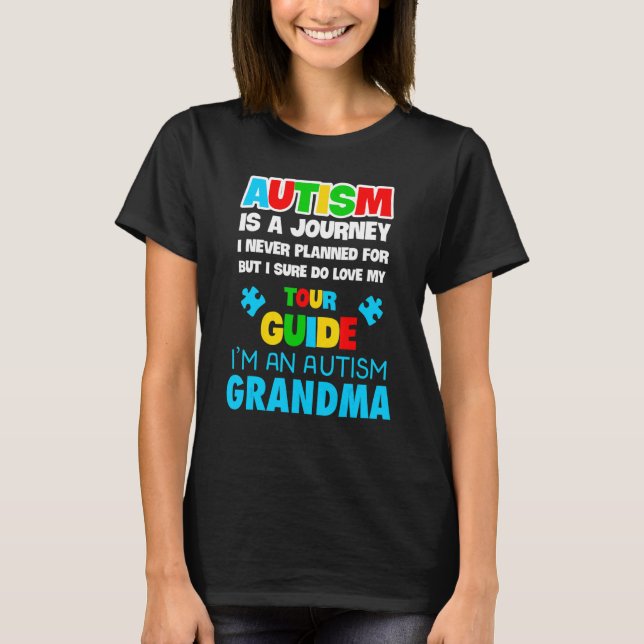 Mens Autism Spectrum Disorder Grandmother Awarenes T-Shirt (Front)