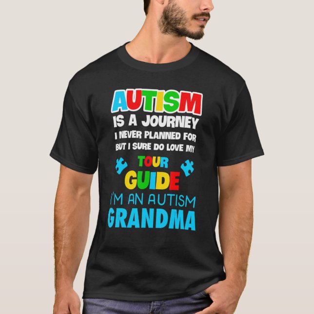 Mens Autism Spectrum Disorder Grandmother Awarenes T-Shirt (Front)