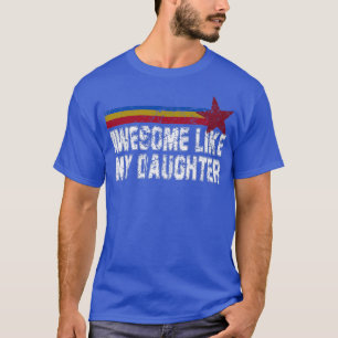 Mens Awesome Like My Daughter Father's Day Funny V T-Shirt