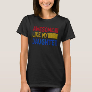 Mens Awesome Like My Daughter Father's Day  Vintag T-Shirt