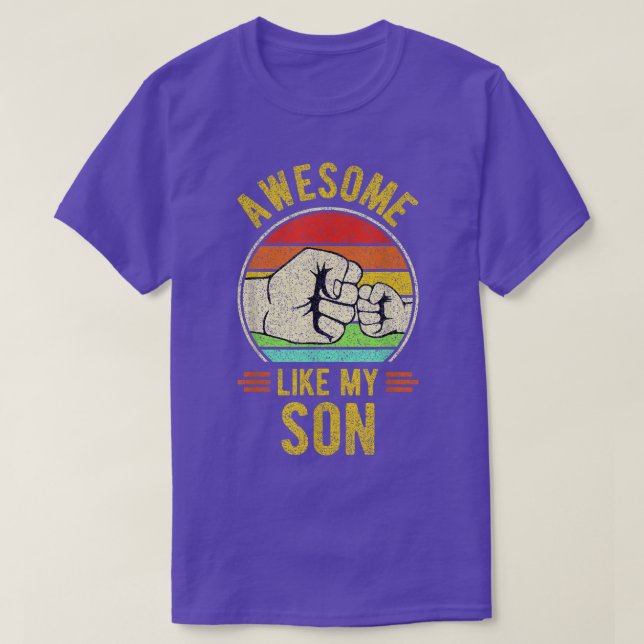Mens AWESOME LIKE MY SON Funny Father's Day 2022 G T-Shirt (Design Front)