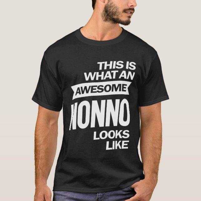 Mens Awesome Nonno Looks Like Grandpa Gift T-Shirt (Front)