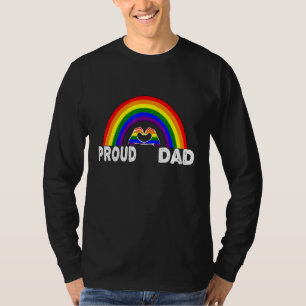 Mens Awesome Proud Dad Trans Pride Lgbtq Rainbow F T-Shirt
