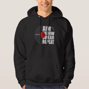 Mens Axe Thrower aim throw swear repeat Hatchet Ax Hoodie