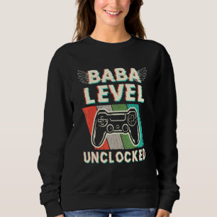 Mens Baba Level Unlocked Levelled Up To Baba Fathe Sweatshirt