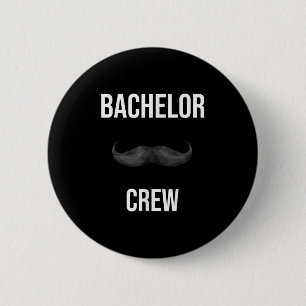 Mens Bachelor Crew Groom Bride Evening Bachelorett 6 Cm Round Badge