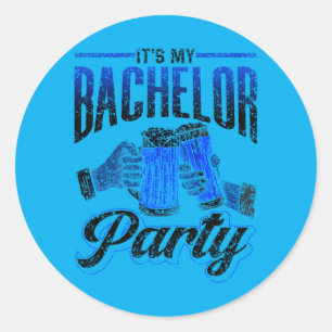 Mens Bachelor Party Bride Groom Team Performance Classic Round Sticker