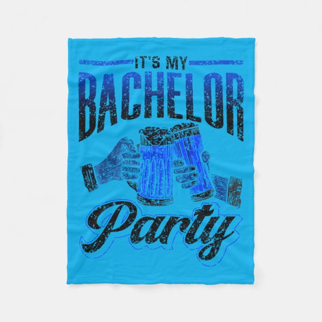 Mens Bachelor Party Bride Groom Team Performance Fleece Blanket (Front)