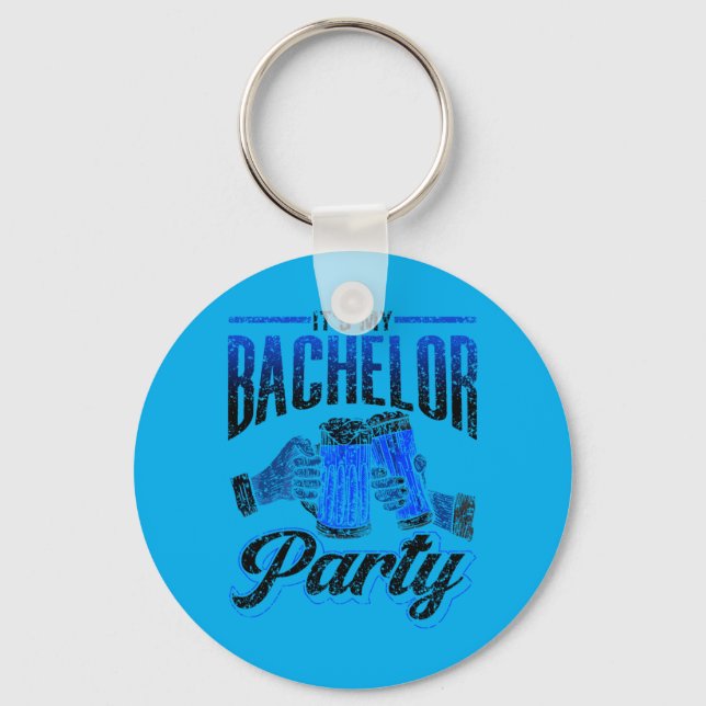 Mens Bachelor Party Bride Groom Team Performance Key Ring (Front)