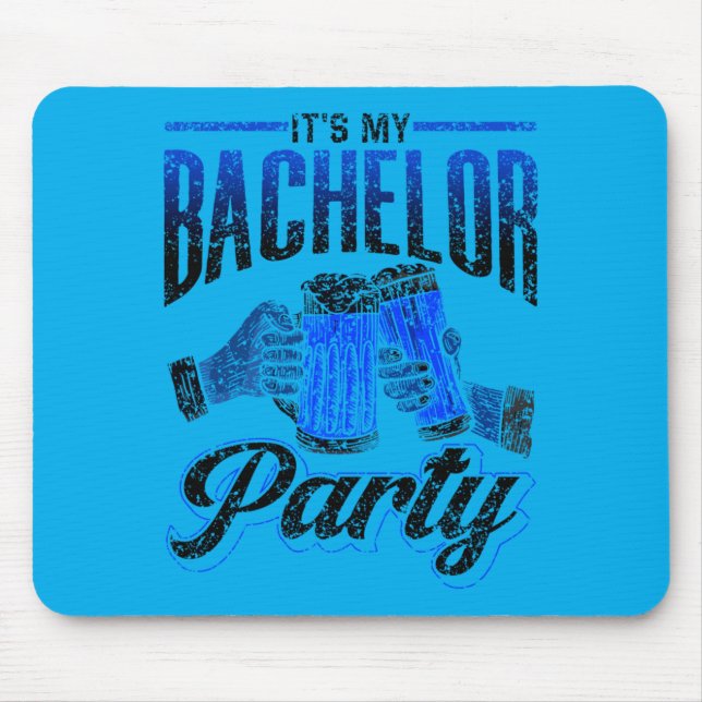 Mens Bachelor Party Bride Groom Team Performance Mouse Mat (Front)