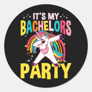 Mens Bachelor Party For Groom Naughty Funny Men Classic Round Sticker