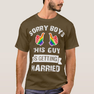 Mens BACHELOR Party LGBT Gay Pride Gift Groom Brid T-Shirt