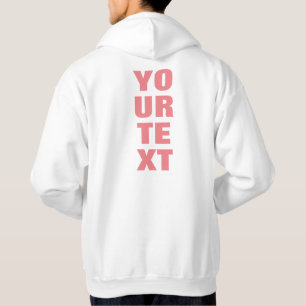 Mens Back Side Printed Modern White Template Hoodie