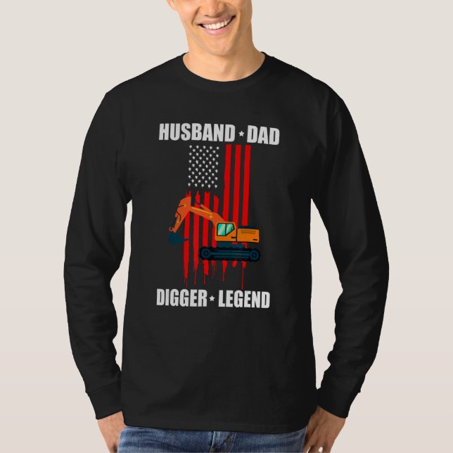 Mens Backhoe Operator for Excavator Sand Digger 4 T-Shirt (Front)