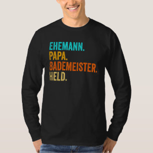 Mens Bademeister Papa Hero Swimming Lifeguard T-Shirt