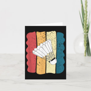 Mens Badminton Funny Vintage Funny Gift Idea Card