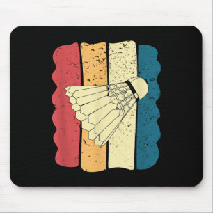 Mens Badminton Funny Vintage Funny Gift Idea Mouse Mat