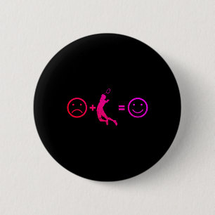 Mens Badminton Shuttle Badminton Player 6 Cm Round Badge