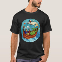 Men's Bagpipe Boat Band dark T-shirt