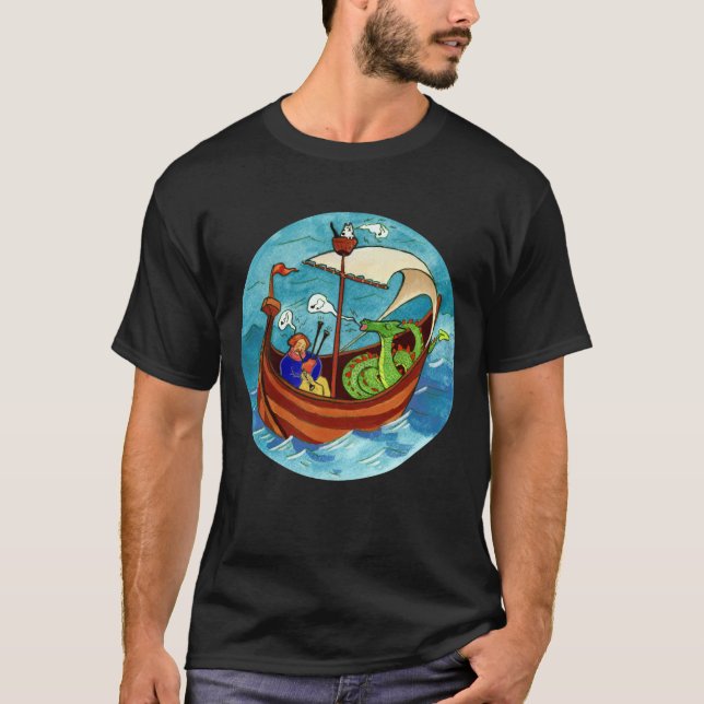 Men's Bagpipe Boat Band dark T-shirt (Front)