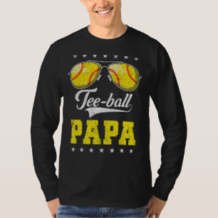 Mens Ball Papa Proud Ball Grandpa Of Softball Pla T-Shirt