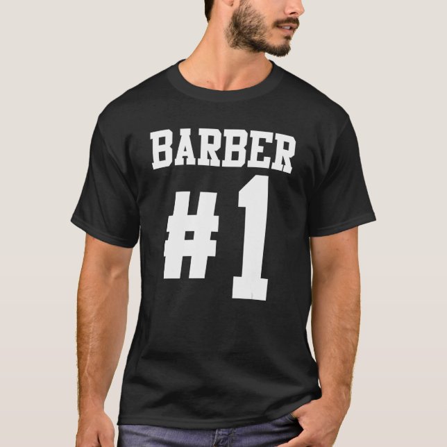 Mens Barber 1  Barbershop T-Shirt (Front)