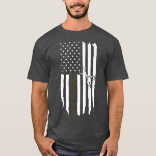 Mens Barber Dad Hair Stylist Father's Day American T-Shirt