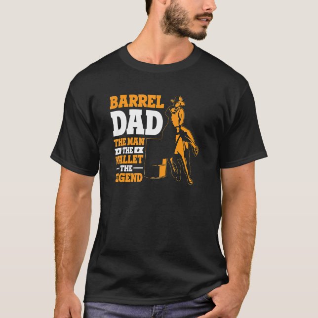 Mens Barrel Dad The Man The Wallet The Legend T-Shirt (Front)