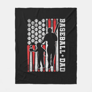 Mens Baseball Dad Shirt Coach Batter Pitcher Baseb Fleece Blanket