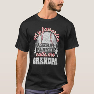 Mens Baseball Grandpa Favorite Baseball Player Cal T-Shirt